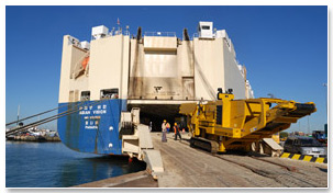 heavy machinery shipping international